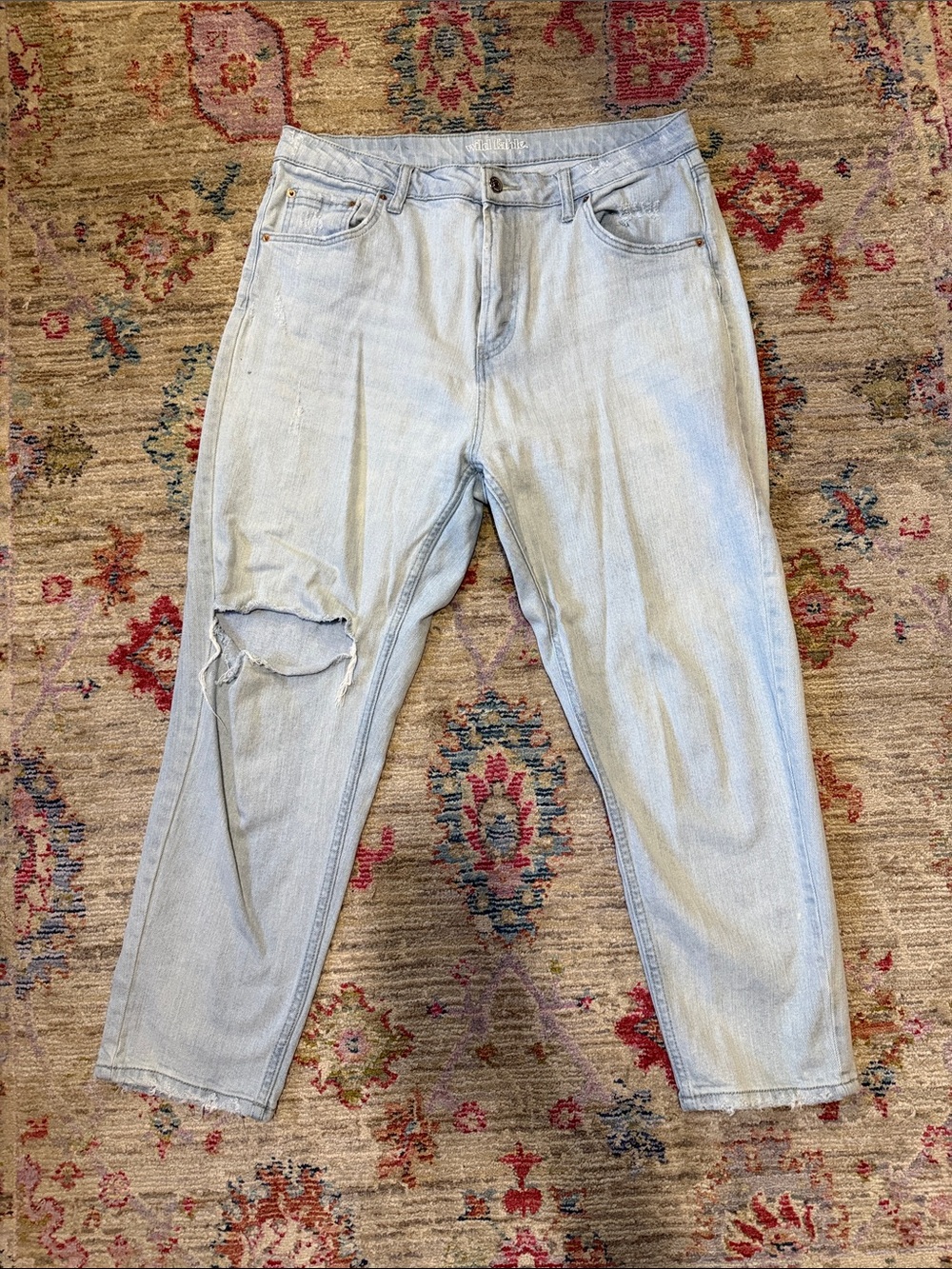 wild fable Light Blue Distressed Boyfriend Jeans